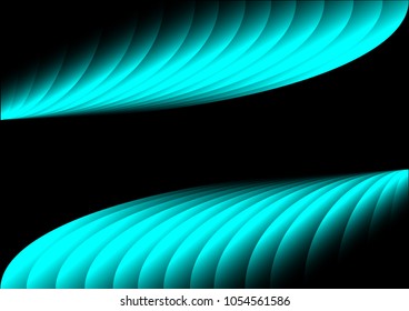 Abstract blue neon light background with black color in the background. Abstract vector blue shade and blue shadow background. 