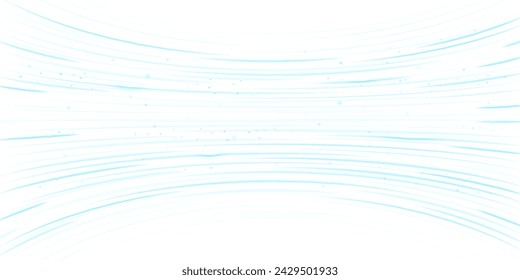 Abstract blue neon light lines background with glittery shine effect, transparent vector. blue digital line in cyber space or speed motion background