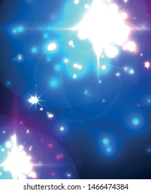 Resumen del fondo azul neón estrella para el diseño de la celebración. Lujoso marco festivo. Tarjeta colorida de fantasía.