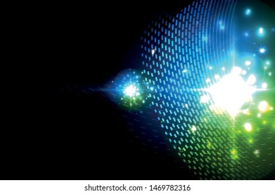 Abstrakter blauer Neonsternhintergrund für Feierlichkeiten. Luxuriöser festlicher Hintergrund. Fantasy bunte Karte.