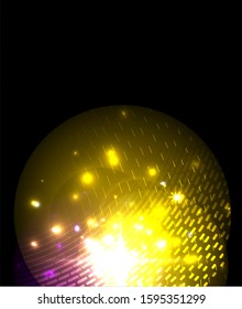 Abstract blue neon star background for celebration design. Luxury festive background. Fantasy colorful card.