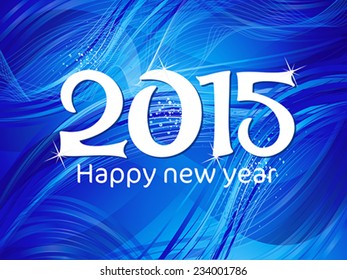 abstract blue new year text vector illustration