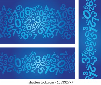 abstract blue number background