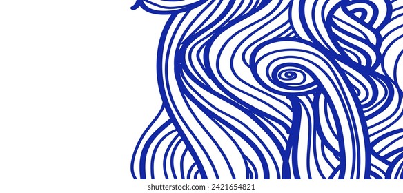 abstract blue ocean waves swirl pattern design background