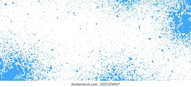 abstract blue on white grunge splatter background design.