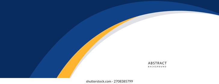 Abstractas ondas de arco azul y naranja en blanco. Vector eps10