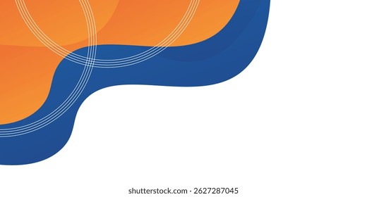 Abstract Blue Orange Background Vector. Background With Blue, Orange, and White Colour, vector