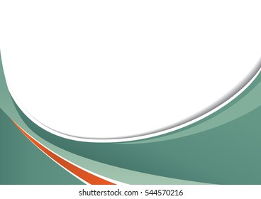 Abstract blue and orange background with wave - brochure design or flyer