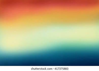 Abstract blue and orange blurred background. Colorful gradient backdrop for web design or screen wallpaper
