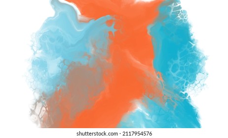 abstract blue orange color background painting design. vector illustration