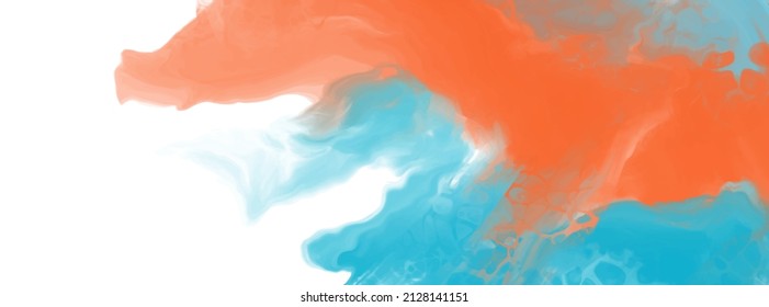 abstract blue orange color background painting design. vector illustration