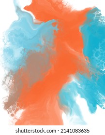 abstract blue orange color background painting design. vector illustration