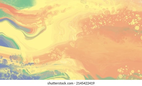 abstract blue orange color background painting design. vector illustration