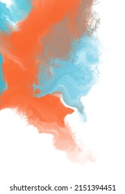 abstraktes blauer orangefarbener Hintergrund-Malerdesign. Vektorgrafik