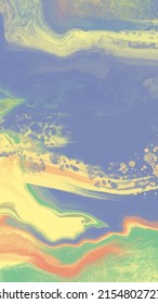 abstraktes blauer orangefarbener Hintergrund-Malerdesign. Vektorgrafik