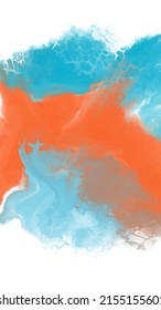 diseño abstracto de pintura de fondo color naranja azul. ilustración vectorial