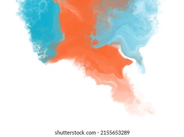 abstraktes blauer orangefarbener Hintergrund-Malerdesign. Vektorgrafik