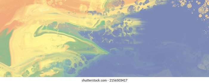 diseño abstracto de pintura de fondo color naranja azul. ilustración vectorial