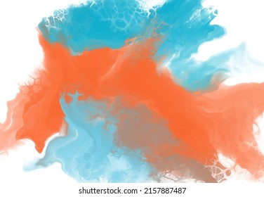 abstract blue orange color background painting design. vector illustration