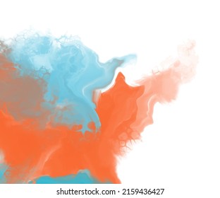 abstract blue orange color background painting design. vector illustration