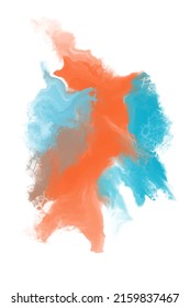 abstract blue orange color background painting design. vector illustration
