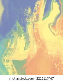 diseño abstracto de pintura de fondo color naranja azul. ilustración vectorial