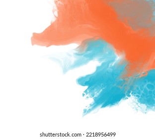 diseño abstracto de pintura de fondo color naranja azul. ilustración vectorial