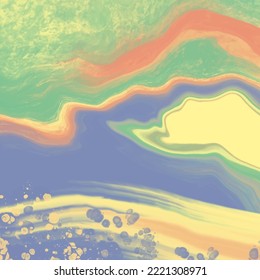 abstract blue orange color background painting design. vector illustration