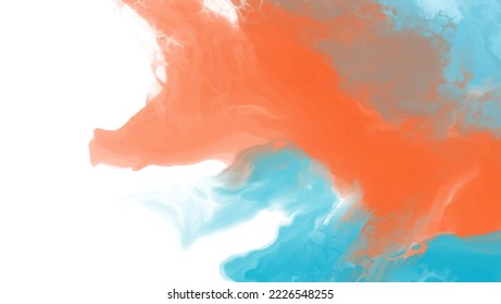 abstract blue orange color background painting design. vector illustration