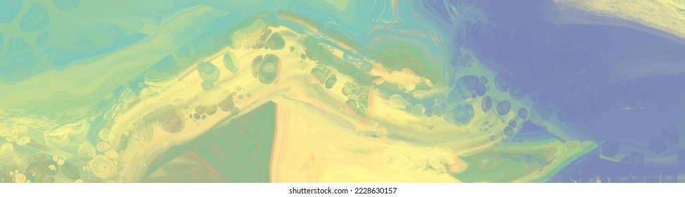 abstraktes blauer orangefarbener Hintergrund-Malerdesign. Vektorgrafik