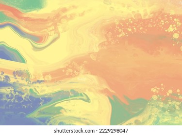 abstract blue orange color background painting design. vector illustration