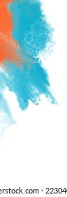 abstract blue orange color background painting design. vector illustration