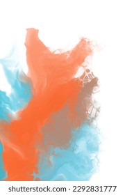 diseño abstracto de pintura de fondo color naranja azul. ilustración vectorial