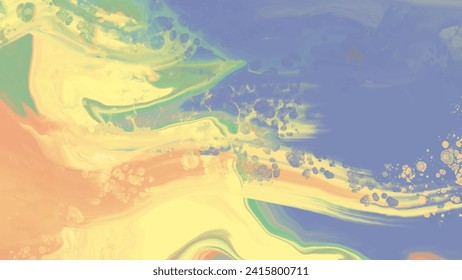 abstract blue orange color background painting design. vector illustration