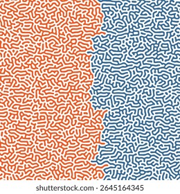 DEFINIR LINHAS COLORIDAS LARANJA AZUL ABSTRATAS TURING PADRÃO ÁSPERO DESIGN REAÇÃO DIFUSÃO VETOR DE FUNDO BOM PARA PAPEL DE PAREDE, TAMPA, CARTAZ 