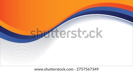 abstract blue orange corporate background with 3d concept. abstract white background with blue  and orange wave background banner with formal concept for banner advertisement announcement certificate