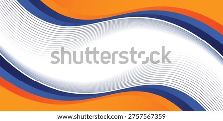 abstract blue orange corporate background with 3d concept. abstract white background with blue  and orange wave background banner with formal concept for banner advertisement announcement certificate
