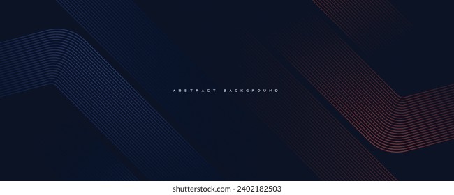 Resumen de fondo de líneas brillantes azules y naranjas. Vector de diseño geométrico moderno.