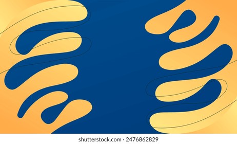 ABSTRACT BLUE ORANGE GRADIENT BACKGROUND SMOOTH COLORFUL DESIGN WITH SHAPES VECTOR TEMPLATE GOOD FOR MODERN WEBSITE, WALLPAPER, COVER DESIGN 
