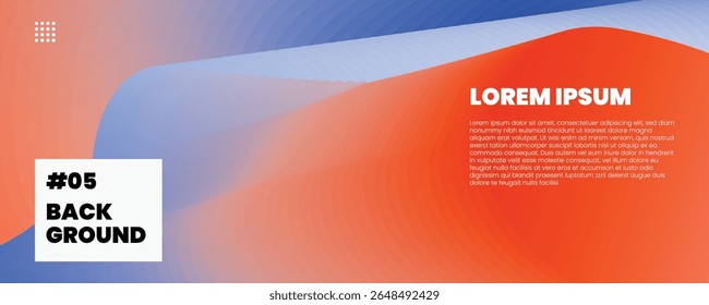 Abstractas colores de fondo degradados de color azul anaranjado con efecto dinámico. Color de degradado de Plantilla de cubierta minimalista. Diseño ideal para redes sociales, portada, Anuncio, flyer, música, anuncios.