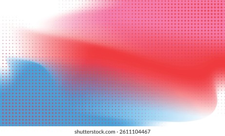 Abstract Blue and orange gradient mesh background with halftone pattern. Modern background for technology and digital concept presentation design. Abstract futuristic dotted mesh with gradient effect.