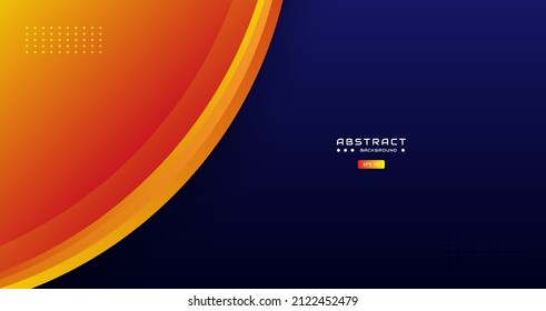 abstract blue orange gradient wavy background with line wave