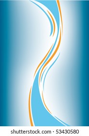 Abstract blue orange line 2