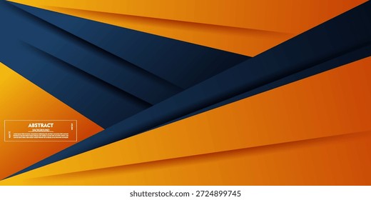 Abstractas fondo de patrón cuadrado superpuesto azul y naranja. Diseño de Anuncio de concepto de forma de color dinámico. Vector EPS10.