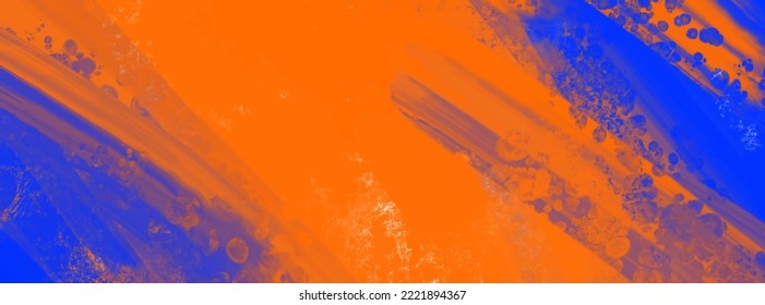 Abstract Blue Orange Paint Background. Vector Illustration Design