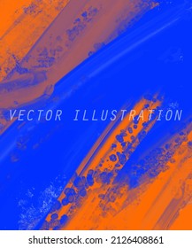 Abstract Blue Orange Pink paint Background. Design banner element. Vector illustration