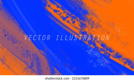Abstract Blue Orange Pink paint Background. Design banner element. Vector illustration