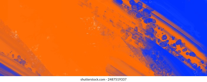 Abstract Blue Orange Pink paint Background. Design banner element. Vector illustration