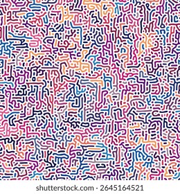 DEFINIR LINHAS COLORIDAS ROXAS LARANJA AZUL ABSTRATAS PADRÃO DE TURING DIFUSÃO DE REAÇÃO DE DESIGN ÁSPERO VETOR DE FUNDO BOM PARA PAPEL DE PAREDE, TAMPA, PÔSTER 