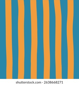 Abstract blue and orange stripes design, creating a modern aesthetic